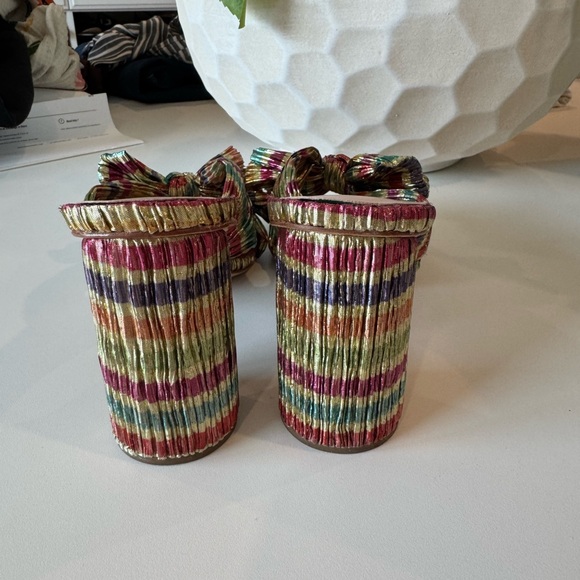 Loeffler Randall Penny Sandal Slide Multicolor Gold - Picture 6 of 6